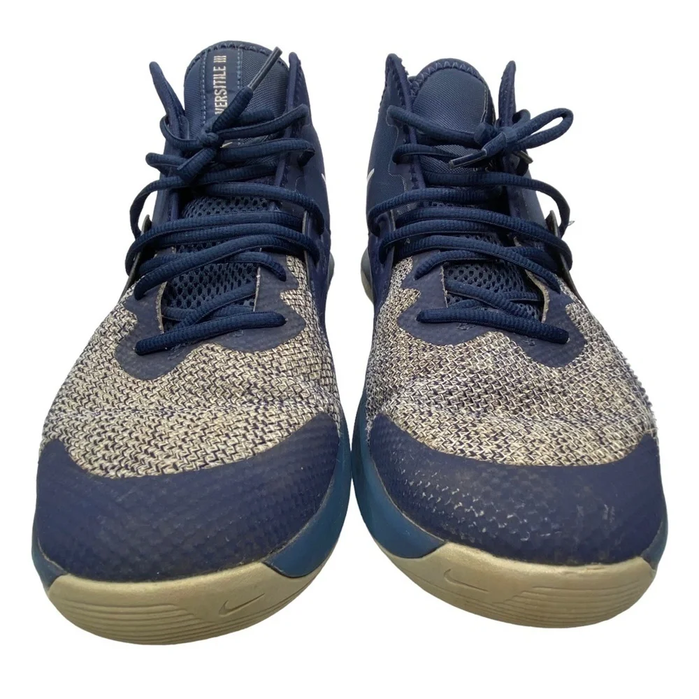 Nike Air Versitile III Shoes Navy Blue and Gray Athletic Basketball Size 12‎